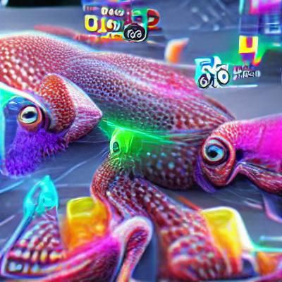 Squid Game: Colourful Holographic 3D Render in 8K