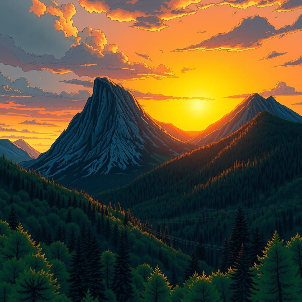 Sunrise Meets Sunset in Majestic Mountain Landscapes