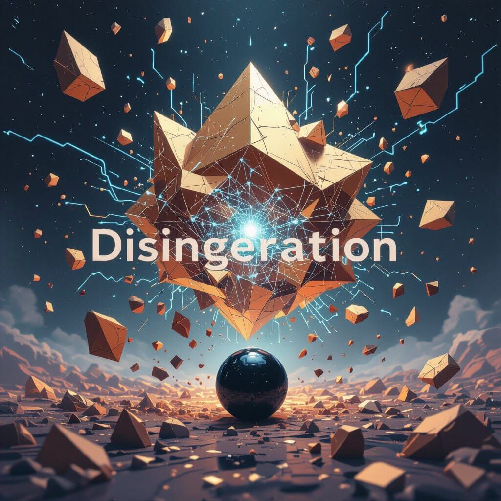 Metaphysical Disintegration: Crystal Shatters into Cosmic Fr...