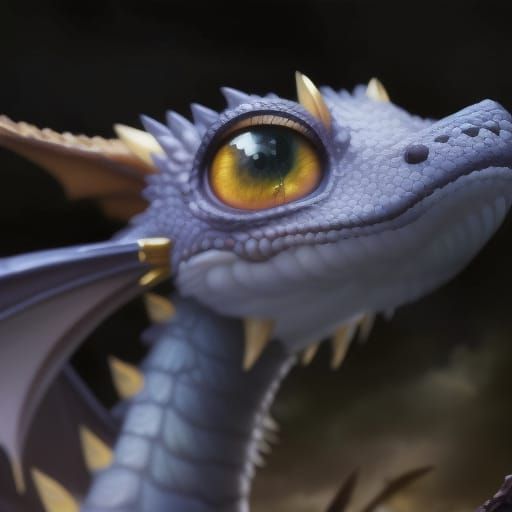 Adorable Chibi Dragon Portrait in Anime Style