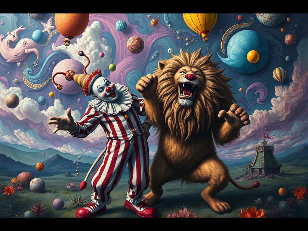 buggy the clown and the dancing lion