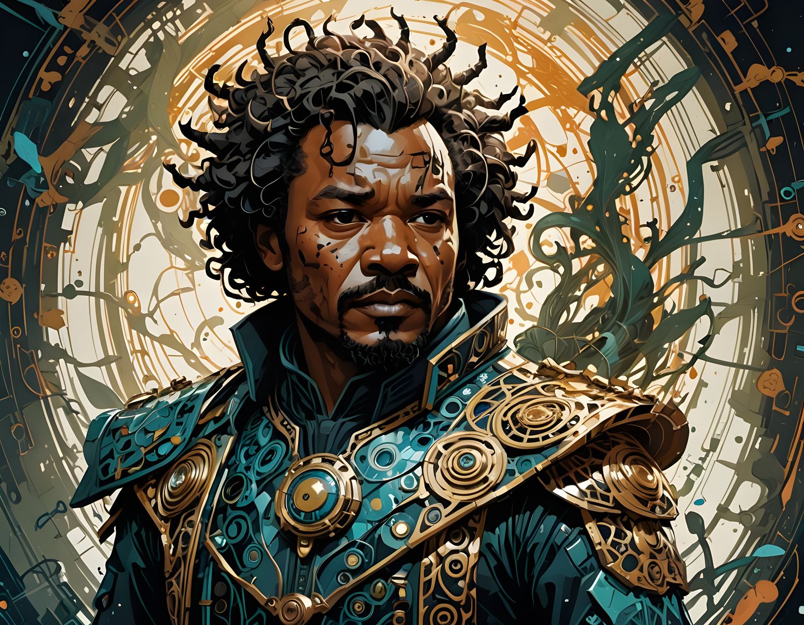 Lando Calrissian in Bio Punk Digital Art