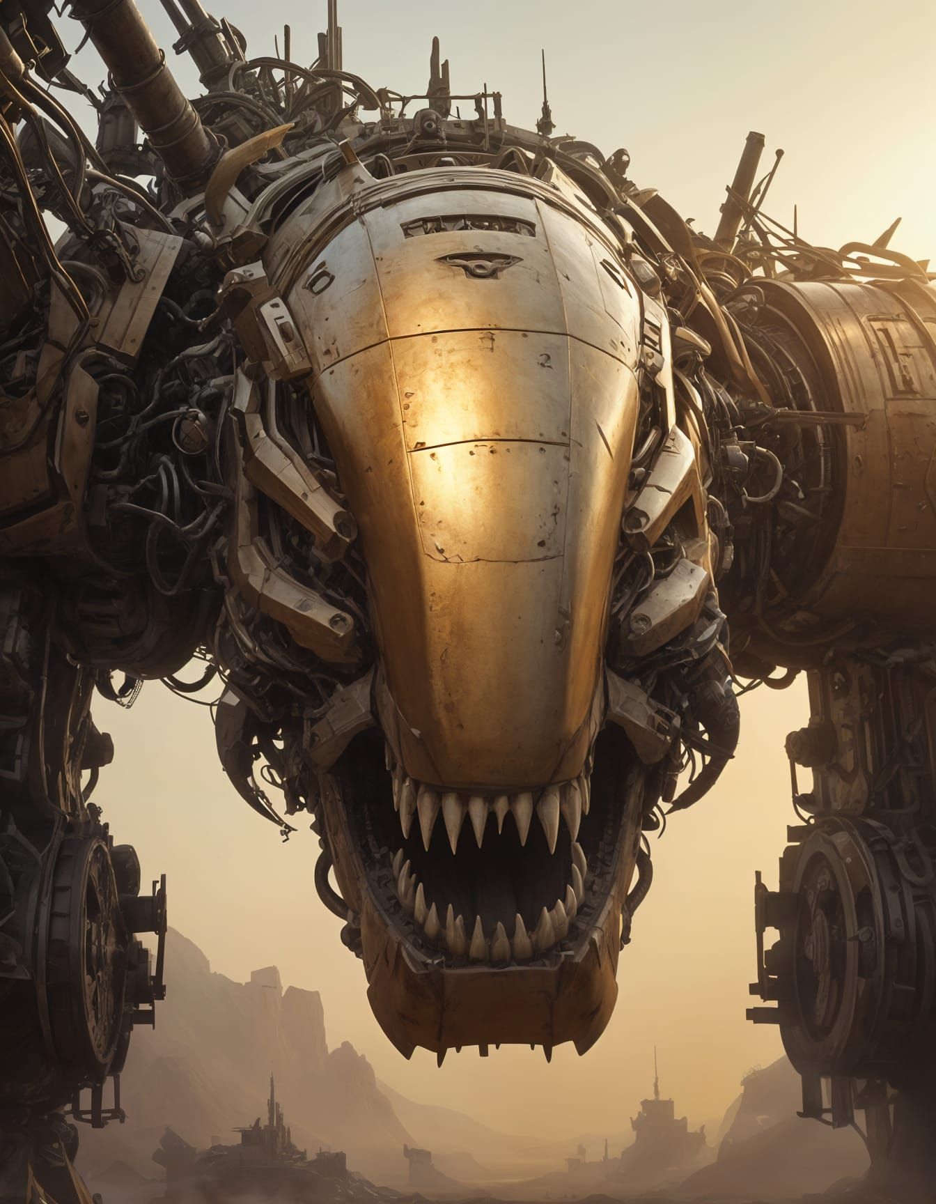 Epic Mechanical Leviathan Rises in Dystopian Future
