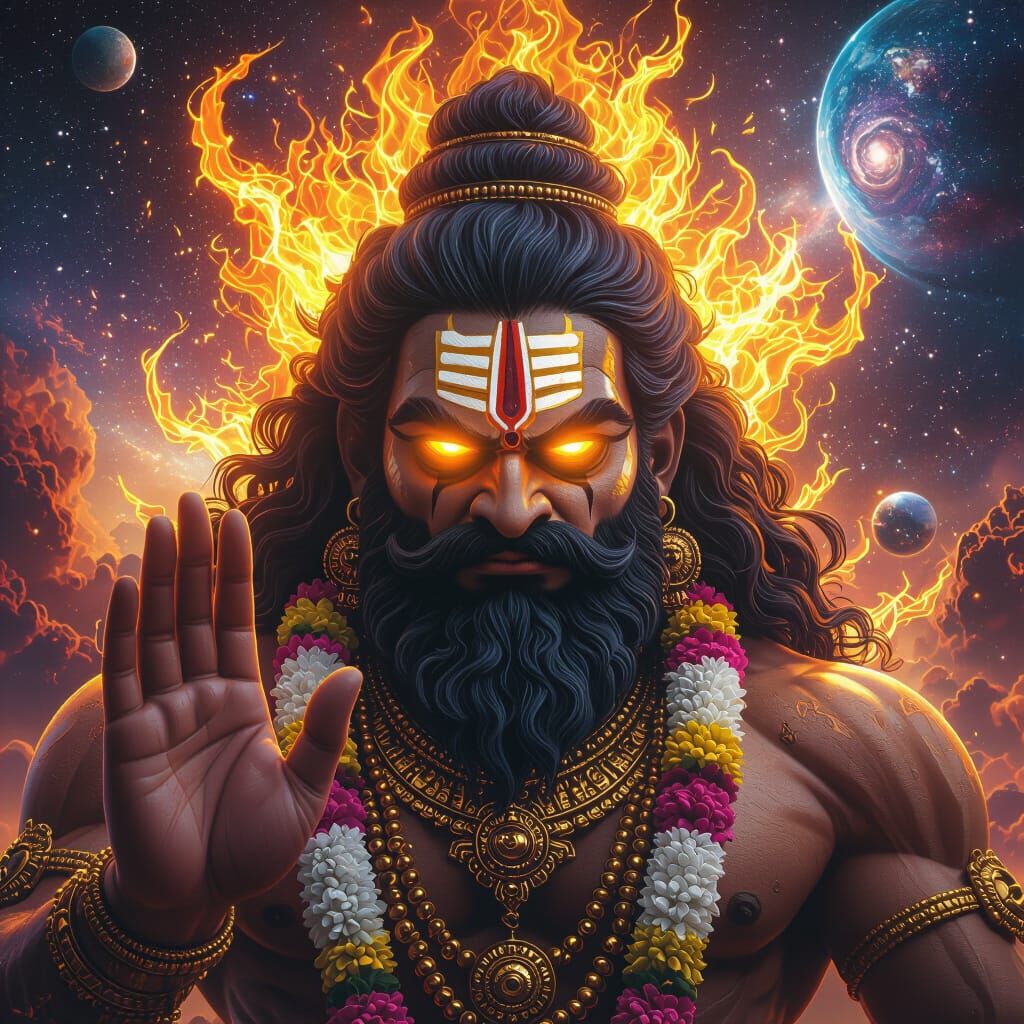 Narasimha Holding Universes in Dystopian Realism