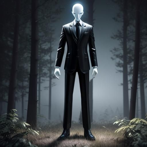 Slender Man Funko Pop in Realistic 3D Forest