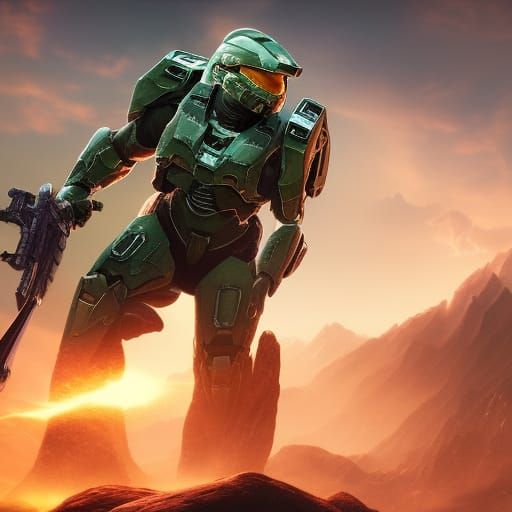 Fantastical Halo in Detailed Matte Painting Style