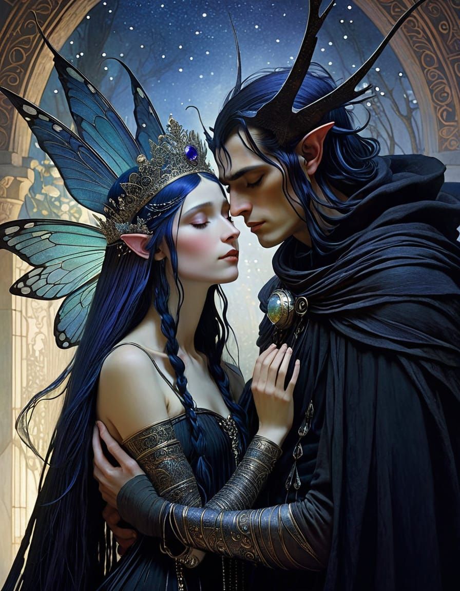 Fae Royalty in Enchanted Embrace