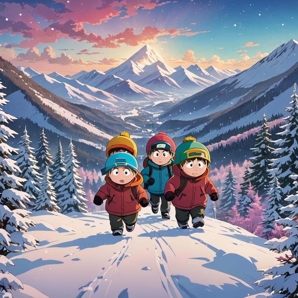 South Park Characters in Anime Key Visual