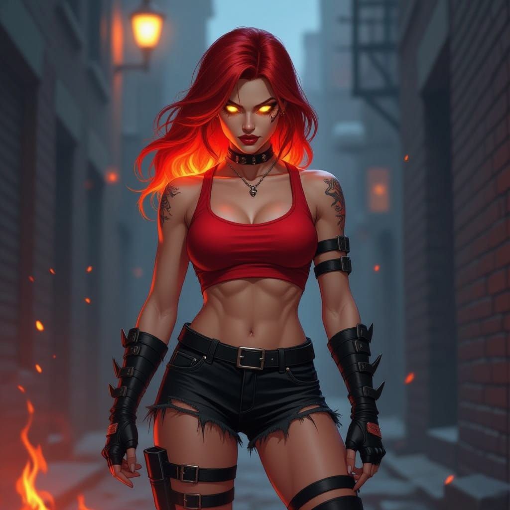 The Ash Siren Villain in Gotham Alley