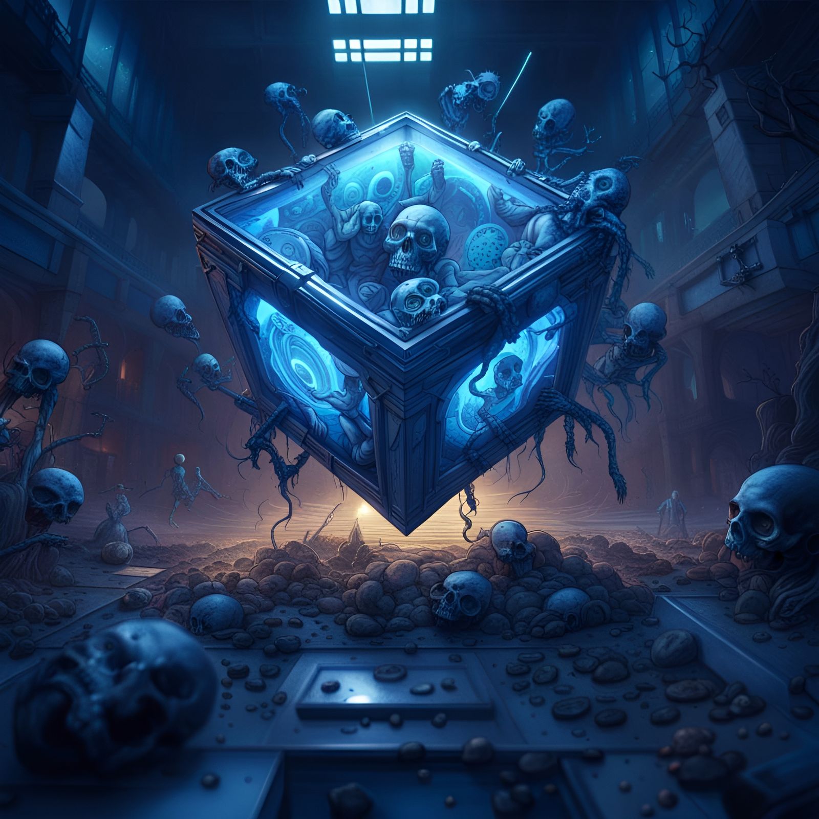 Blue Hypercube in Pocket Dimension with Undead