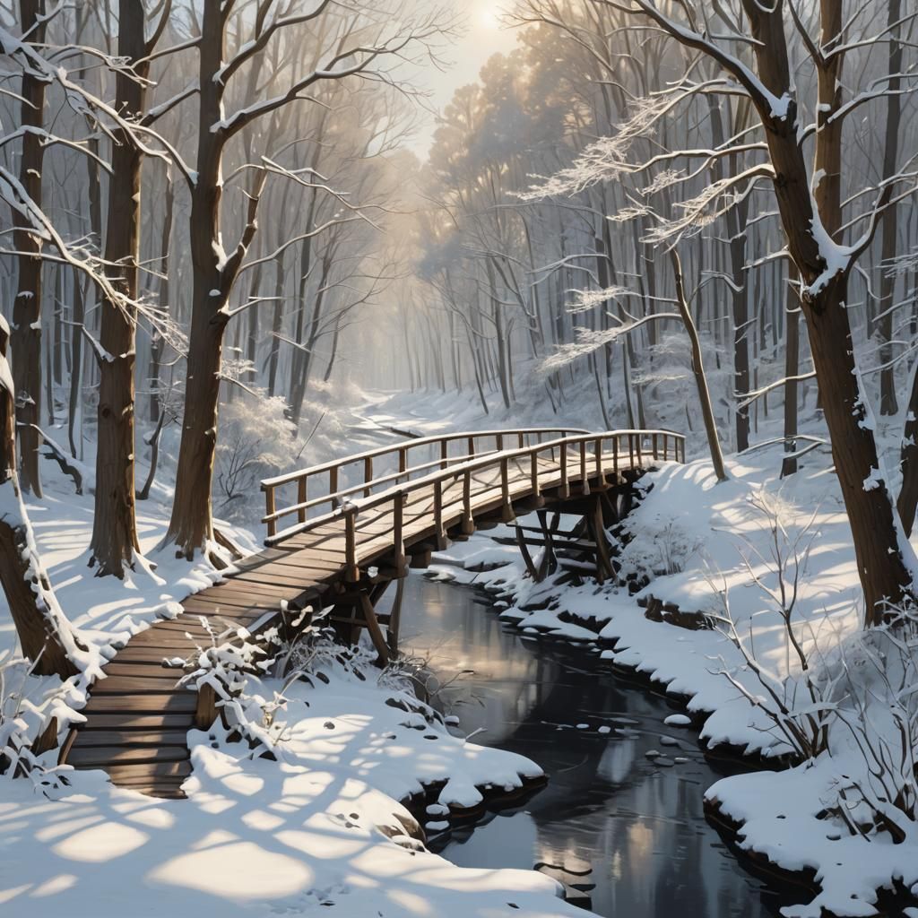 Winter Wonderland in the Snow-Covered Forest