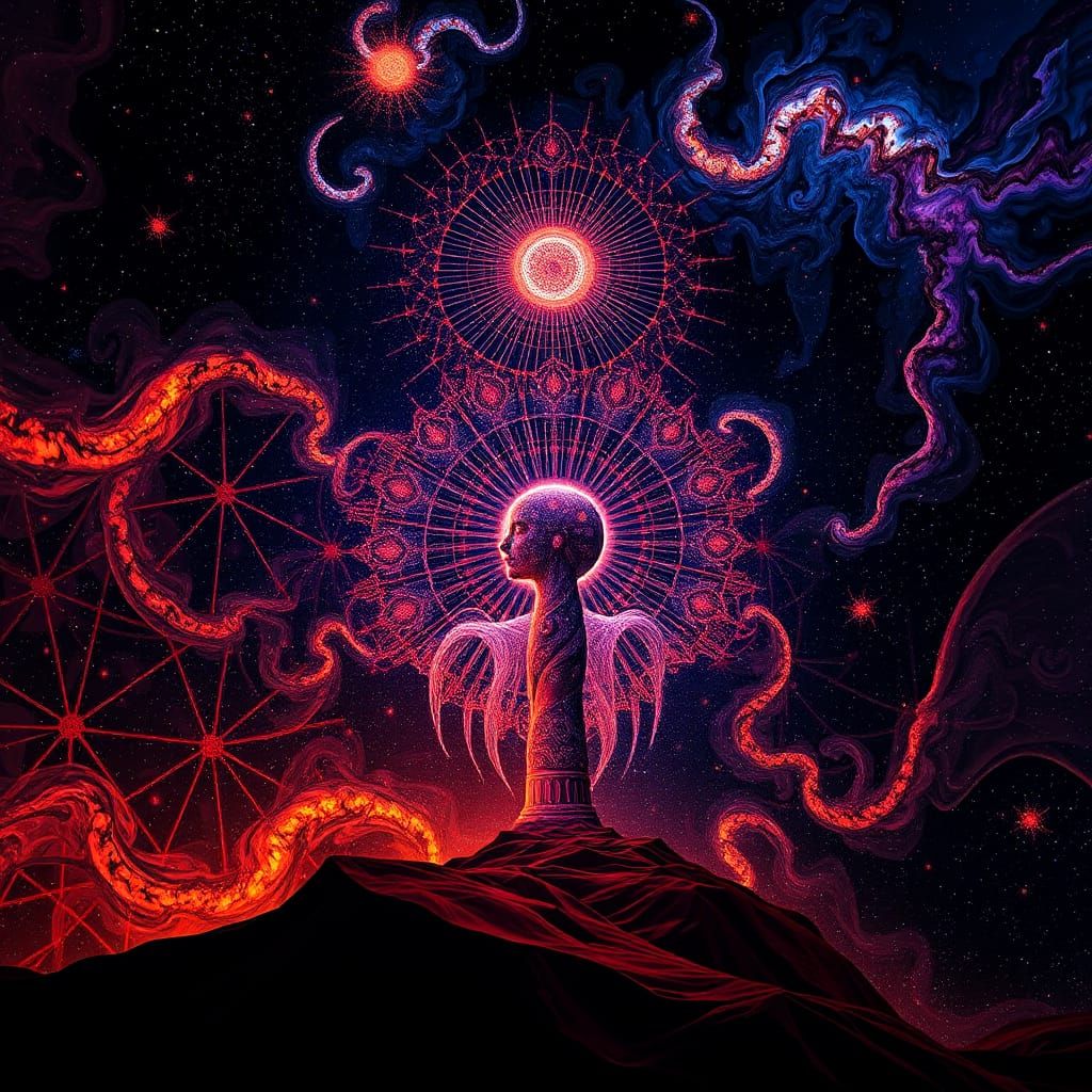 Surreal Biomechanical Landscape Inspired by Visionary Art