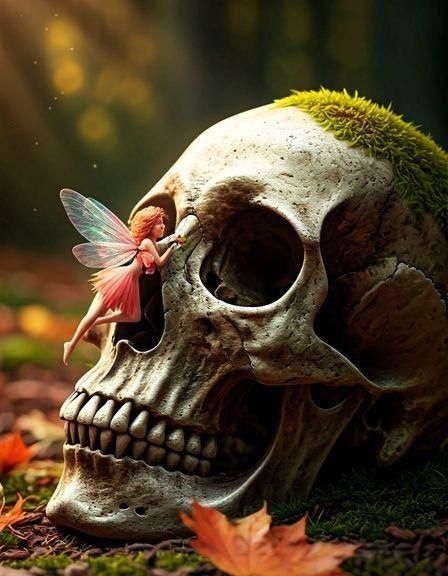 Photorealistic Hand Reaching into Autumnal Crack