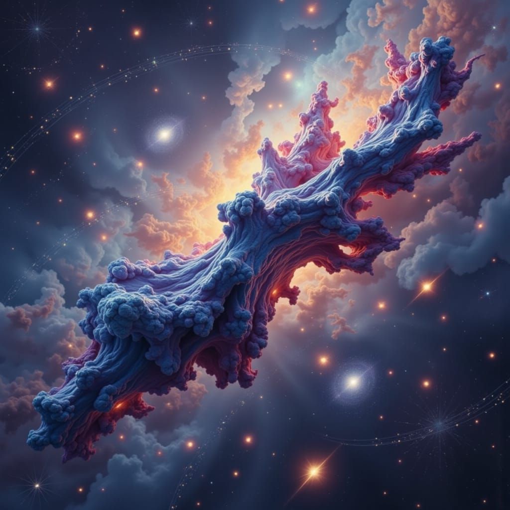 Ethereal Alien Entity in Deep Space