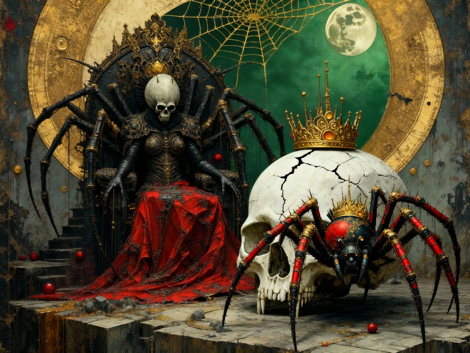 The Evil Spider Queen and Her Minion