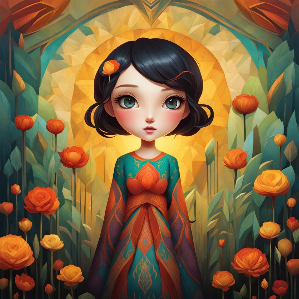 Stunning Portrait with Dynamic Lighting and Intricate Detail...