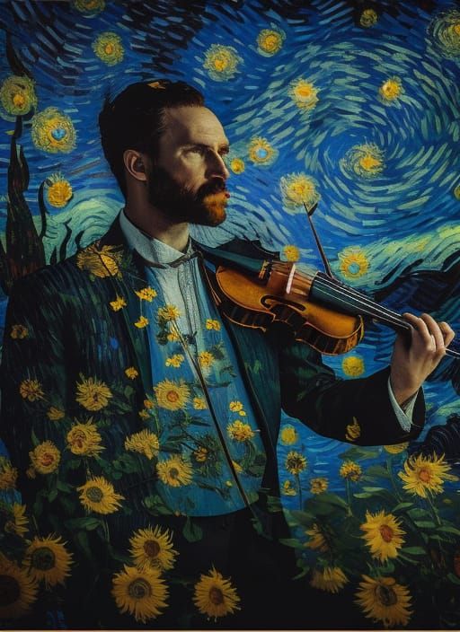 Vincent Van Gogh Playing Violin