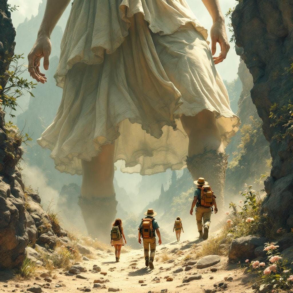 Miniature Explorers in a Giantess Dreamscape