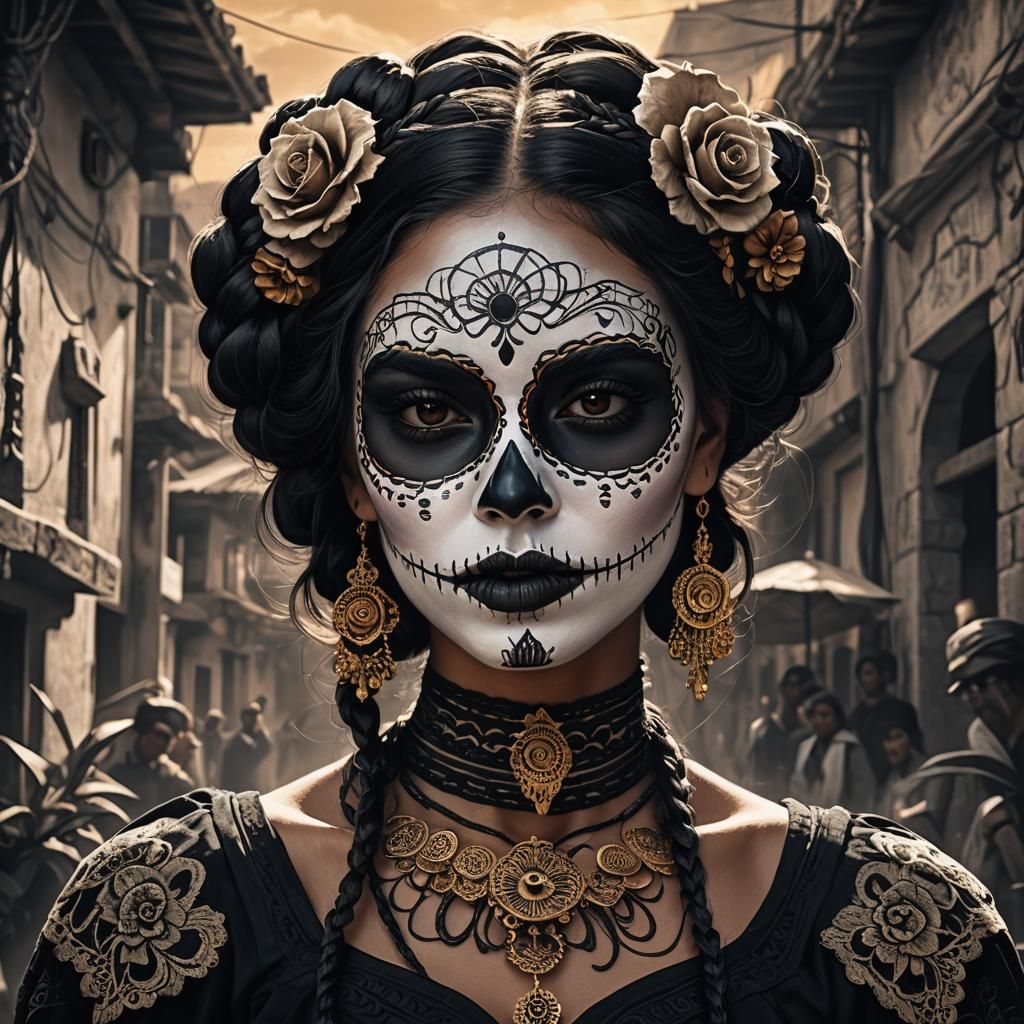 Catrina: Venezuelan Beauty with Braided Hair, Fantasy Realis...