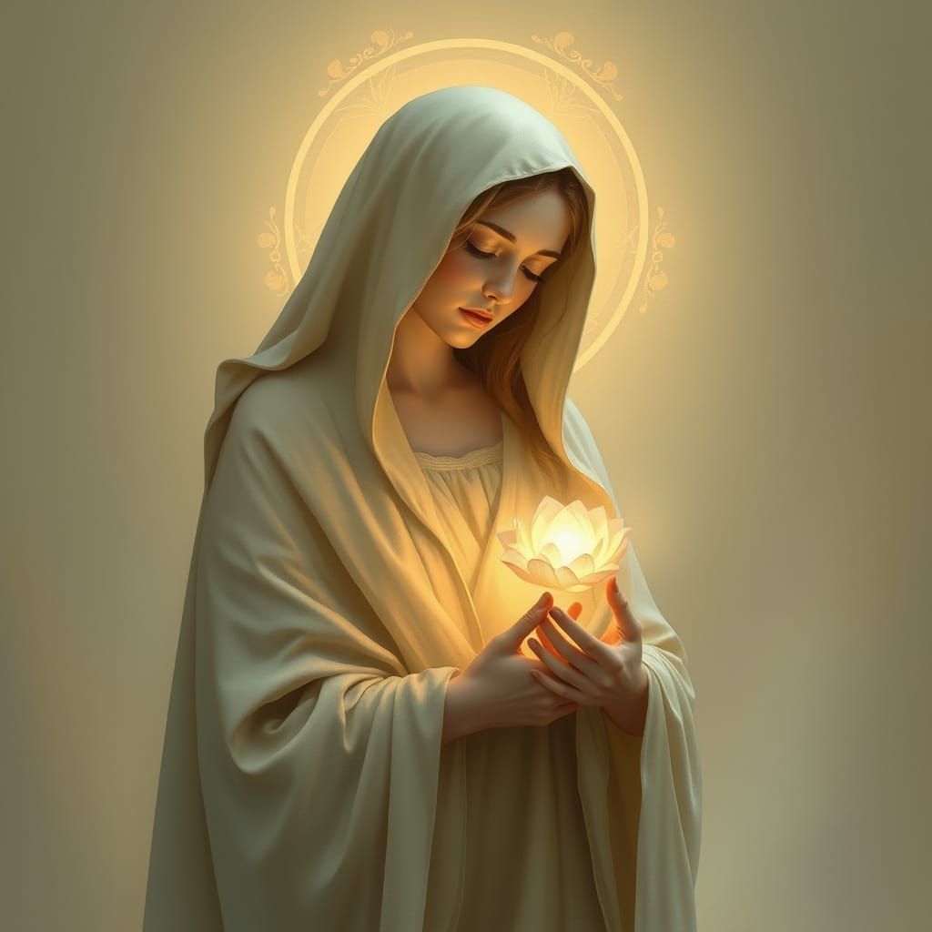 Ethereal Mother in Gentle Glow