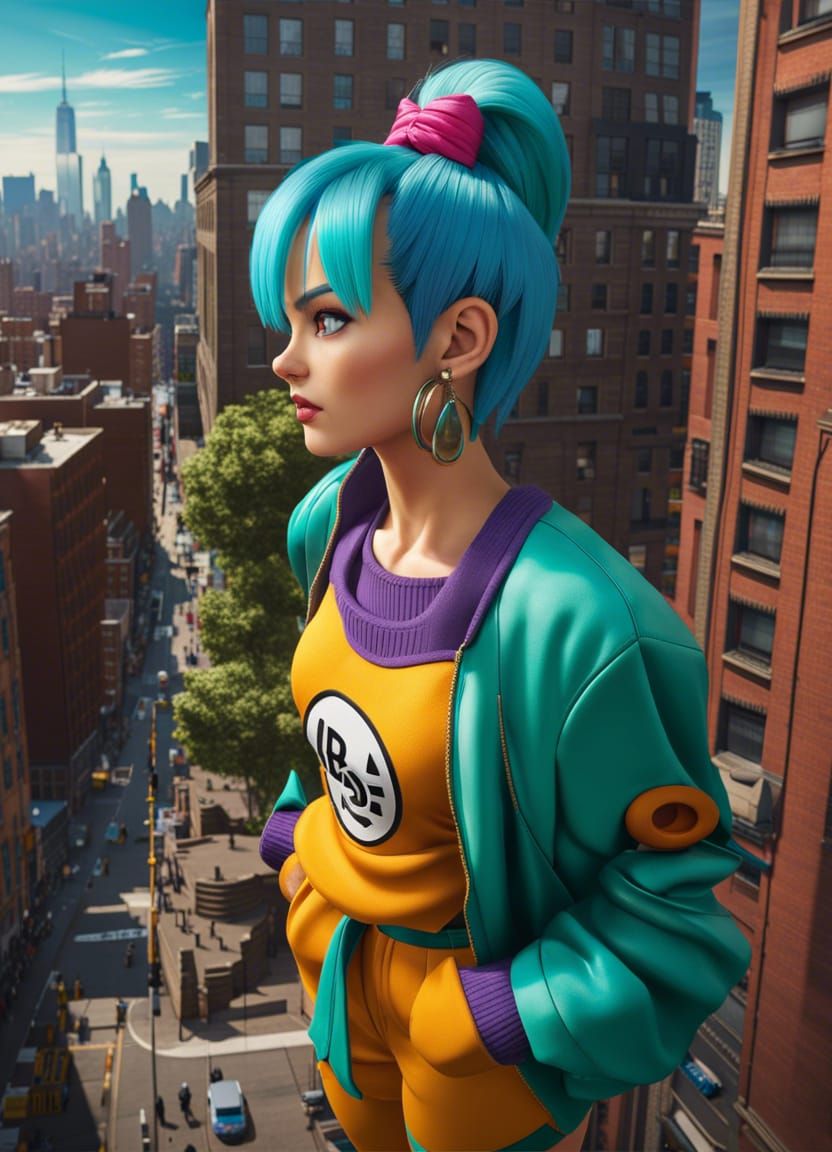 Bulma in NYC: Ultra-Realistic Cinematic Portrait