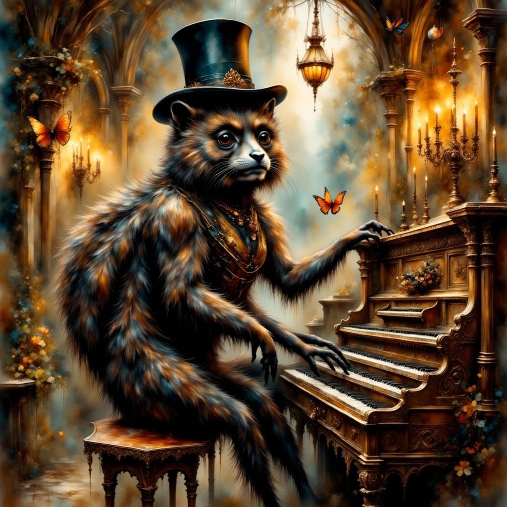 Hyperrealistic Spider Plays Gothic Pipe Organ