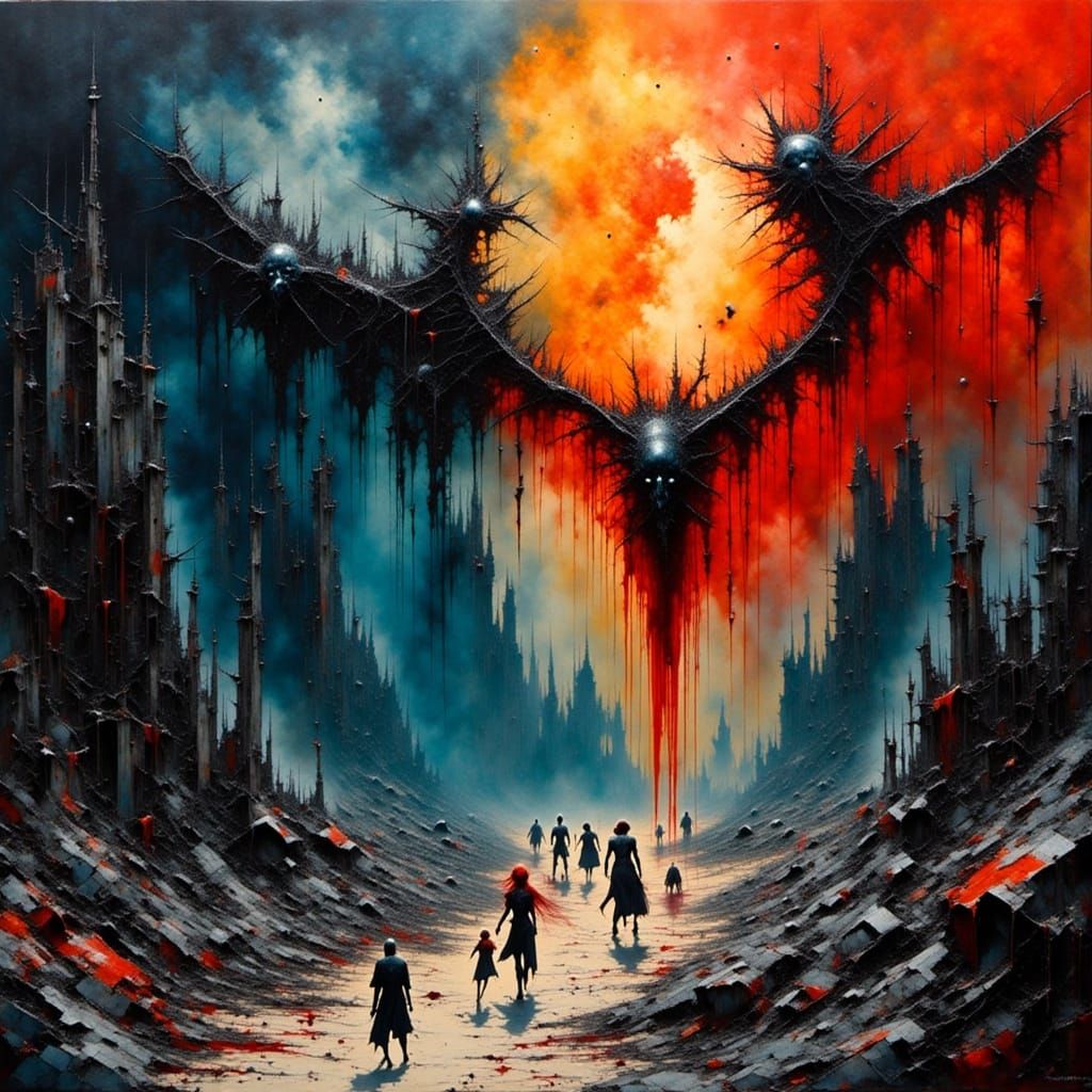 Vampire Bones and Horror Wings in Bauhaus Style