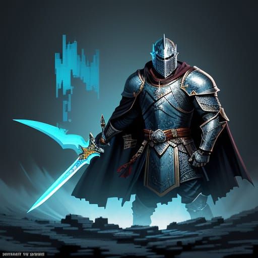 Pixel Art Knight Emote for Twitch