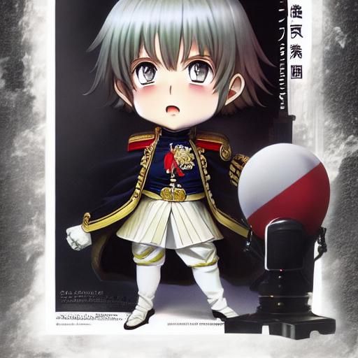 Chibi Napoleon Bonaparte in Anime Style