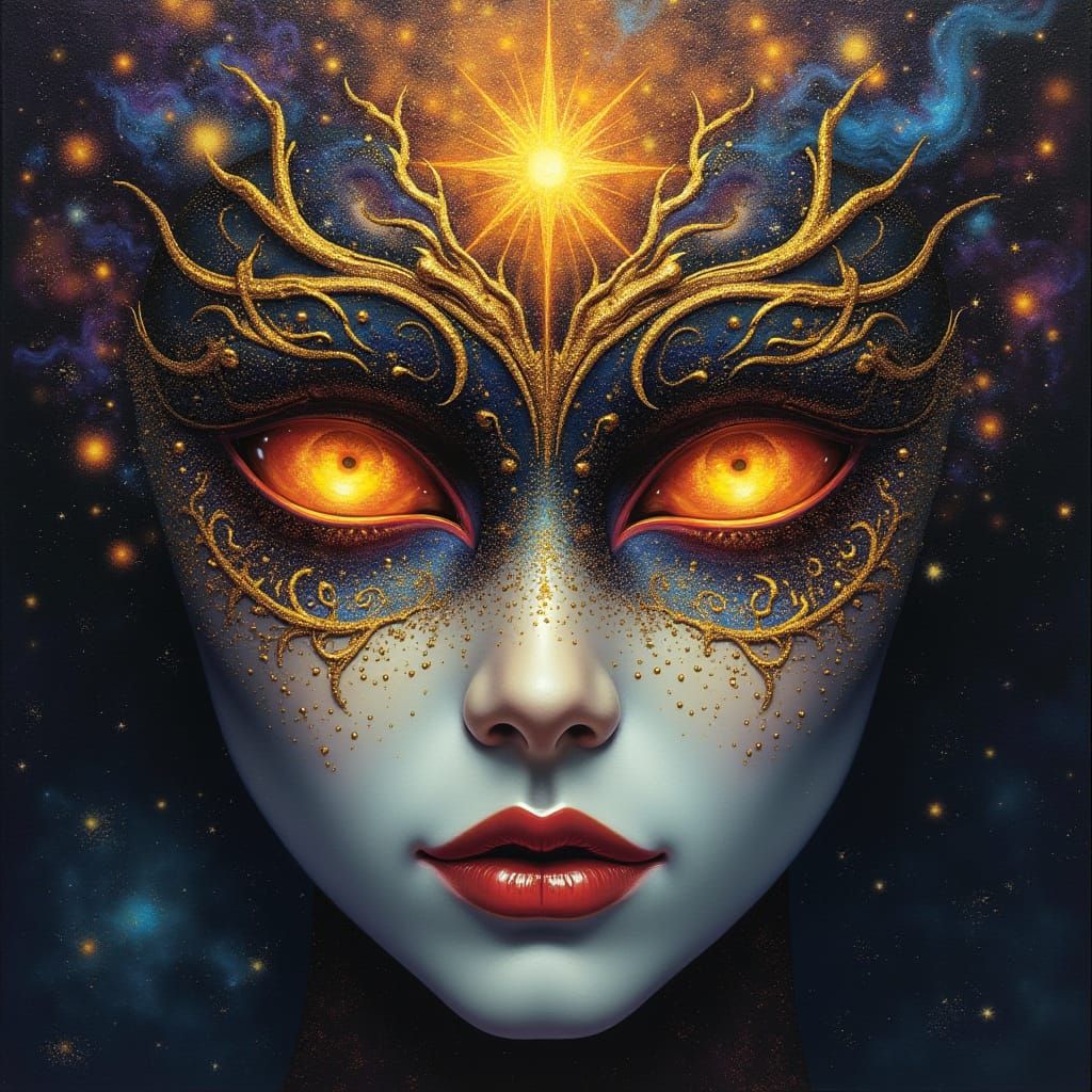 Gothic Goddess in Galaxy of Stars, Giger Inspired