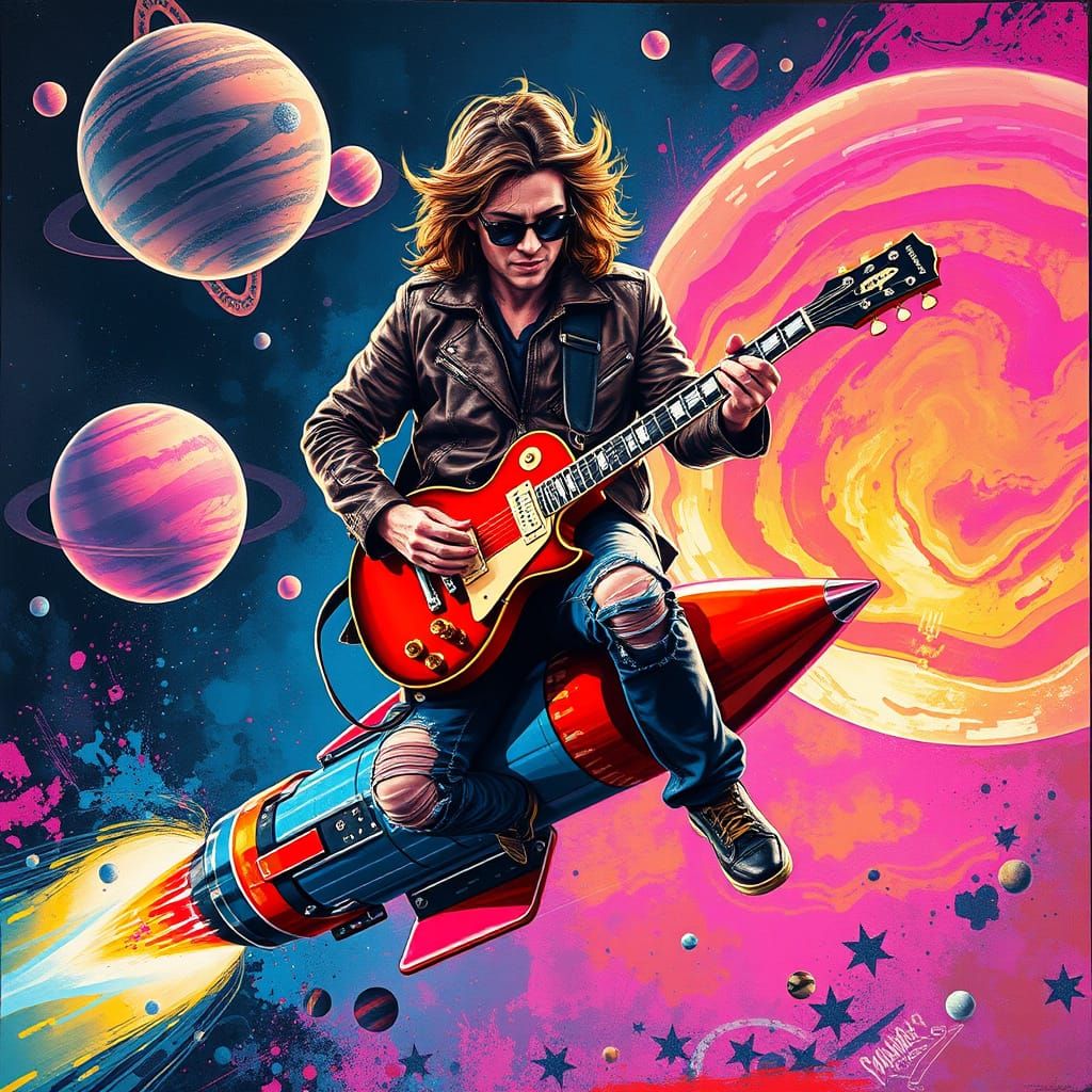 Electric Dreams: Surfer Rocker Rides Rocket Through Cosmic S...