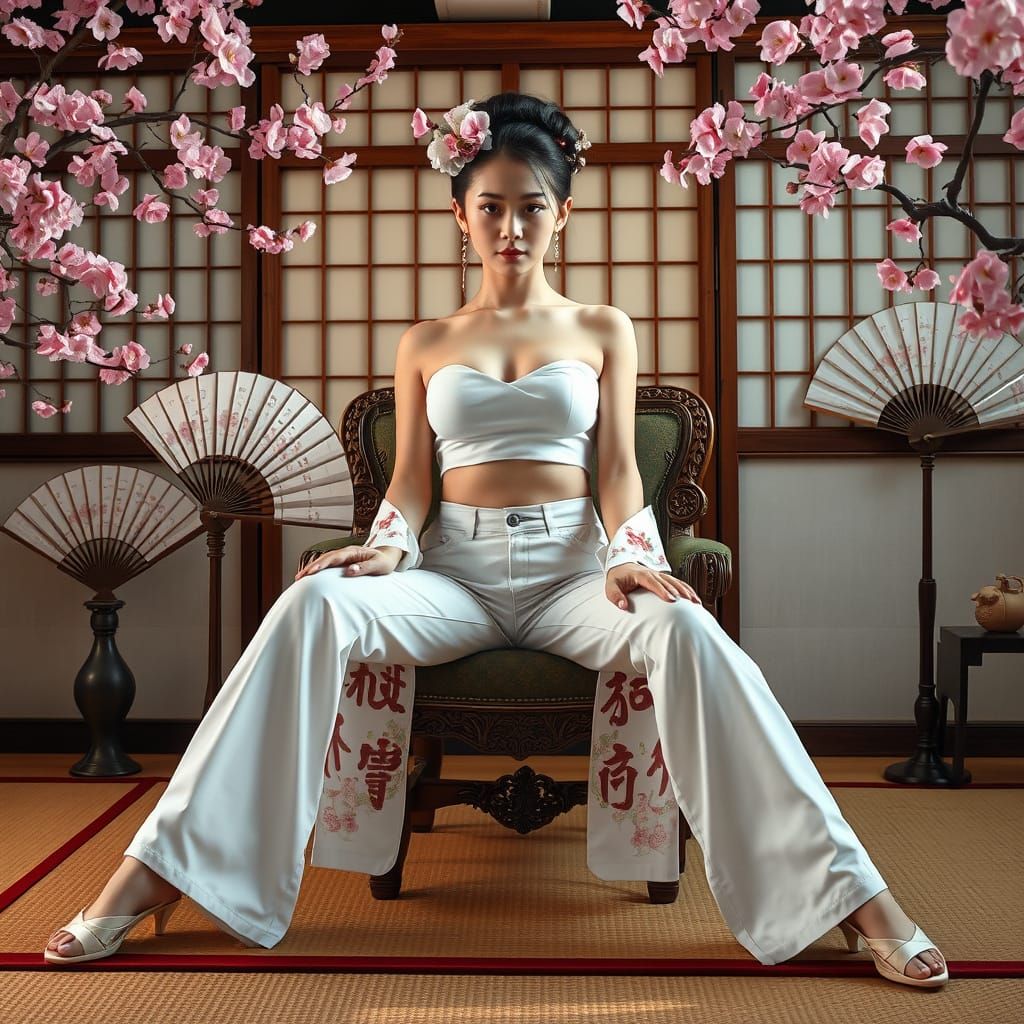 Geisha in Jeans: A Fusion of Worlds