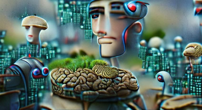 Surreal Metamorphosis: Cyberpunk Character Concept