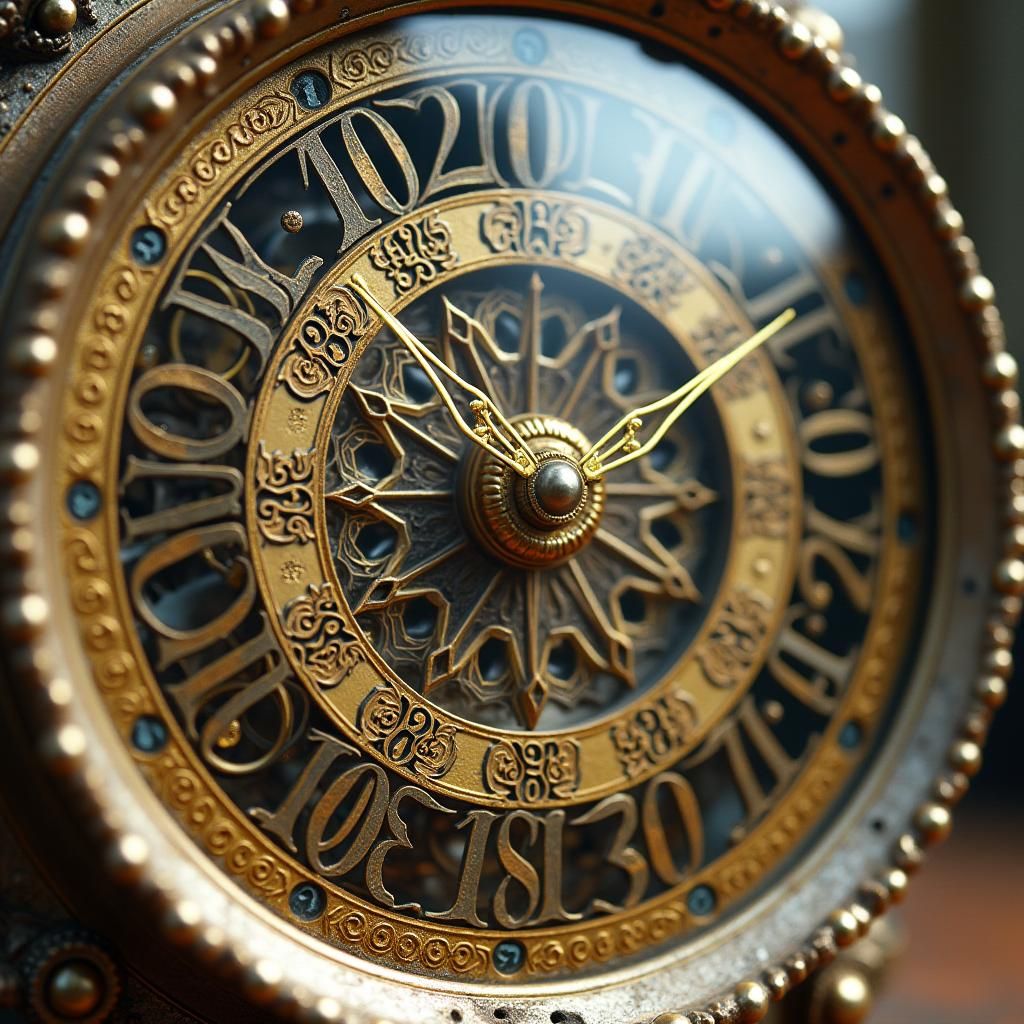 Vintage Timepiece Displaying a Historical Timeline