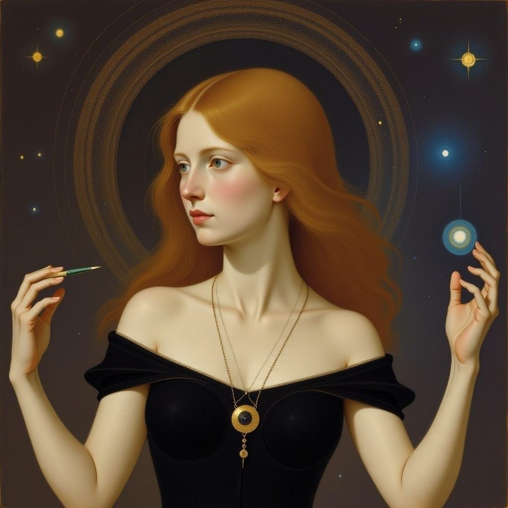 A Cosmic Goddess in the Style of Renaissance Masters