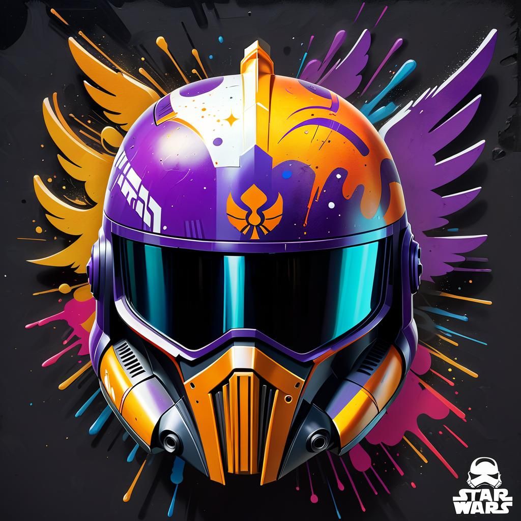 Sabine Wren's Phoenix Helmet in Graffiti Style