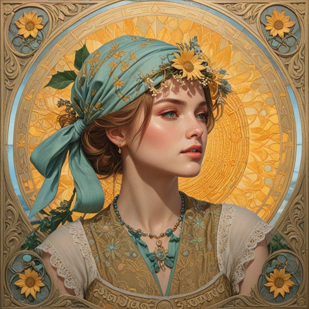 Surreal Summer Goddess Radiates Warmth and Beauty