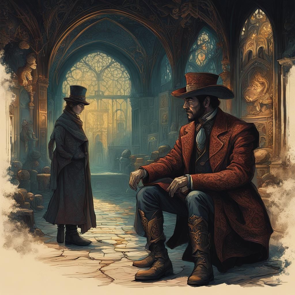 Intriguing illustrations featuring characters concealed in s...