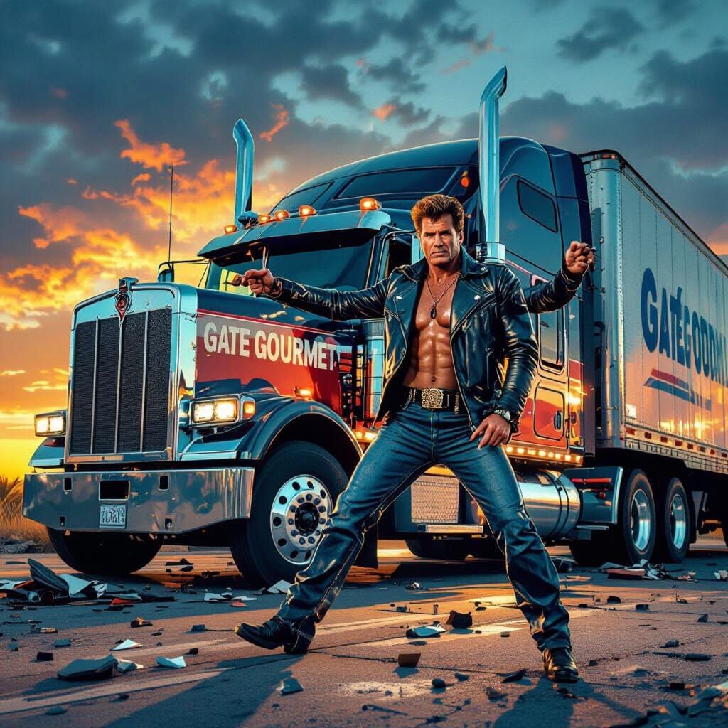 David Hasselhoff Heroic Amidst Crashed Gate Gourmet Truck