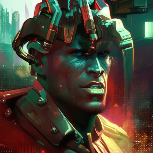cyberpunk man