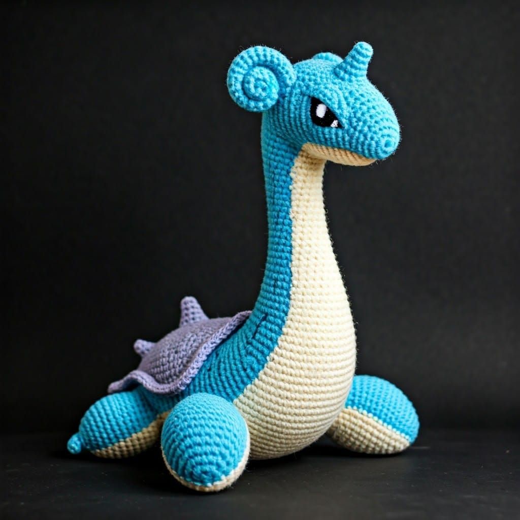 Cute Crocheted Lapras Amigurumi