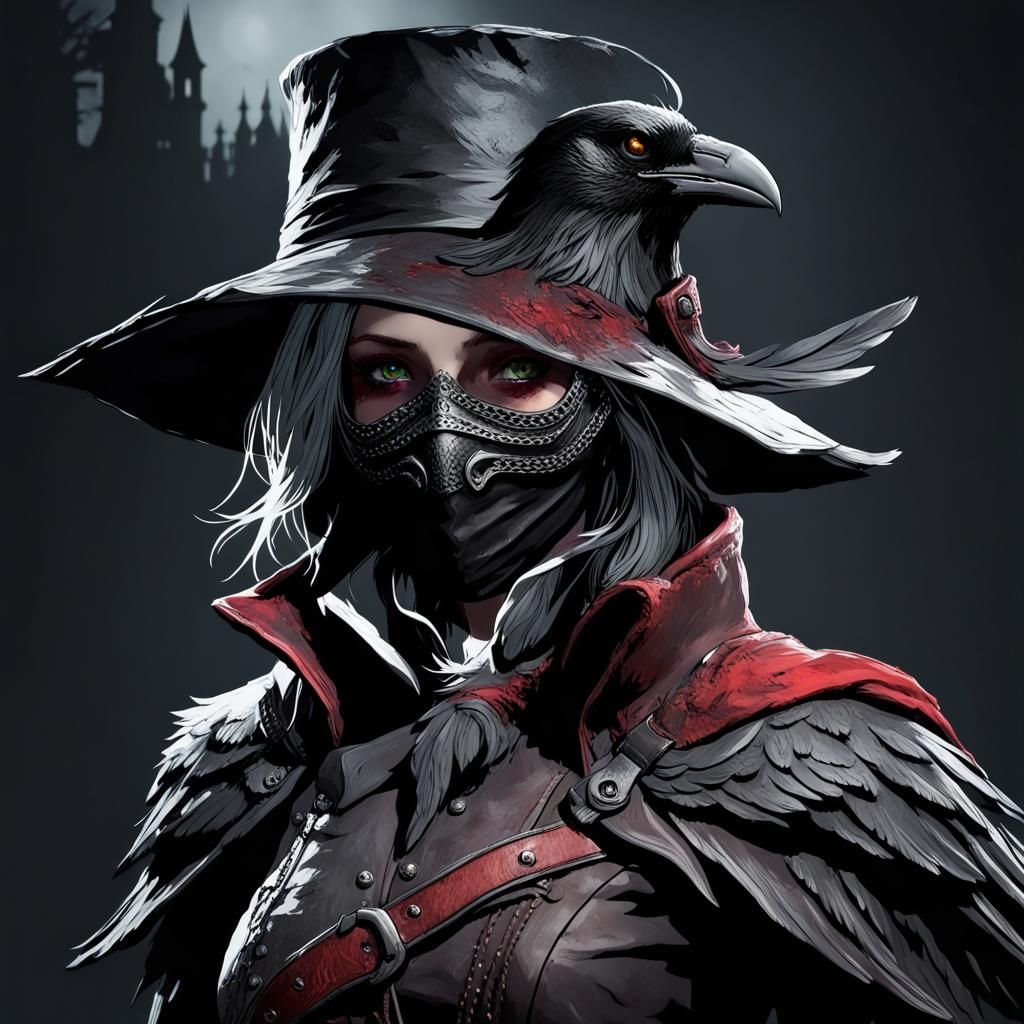Bloodborne Female Hunter in Acrylic Style