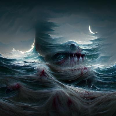 Sinister Ocean Lullaby in Dark Fantasy Style