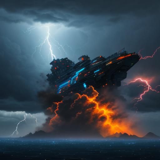 Katatumbo Lightning Storm in Manga Style