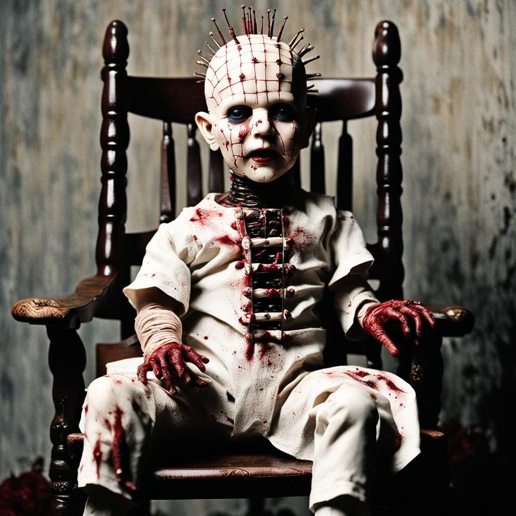 Bloody Newborn Pinhead with Female Pinhead: Dark Embrace