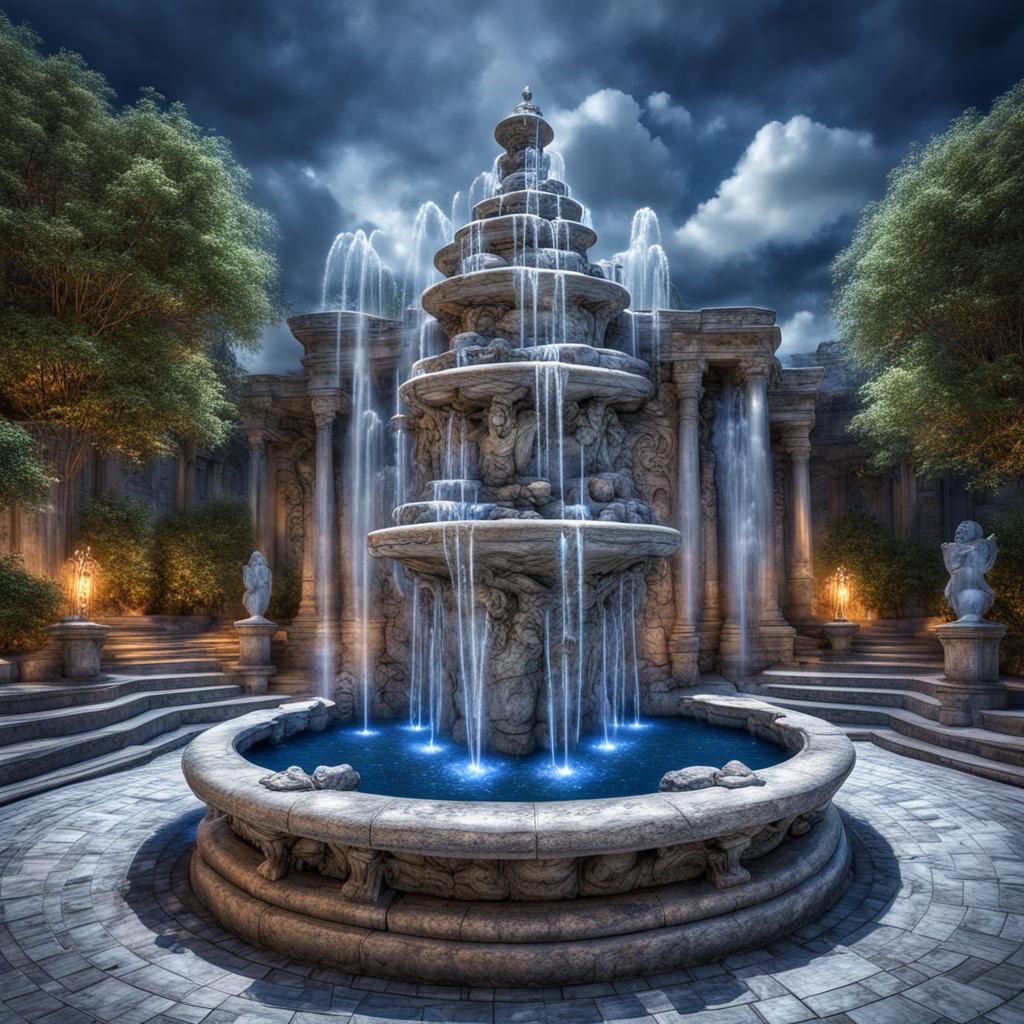 magical old fountain