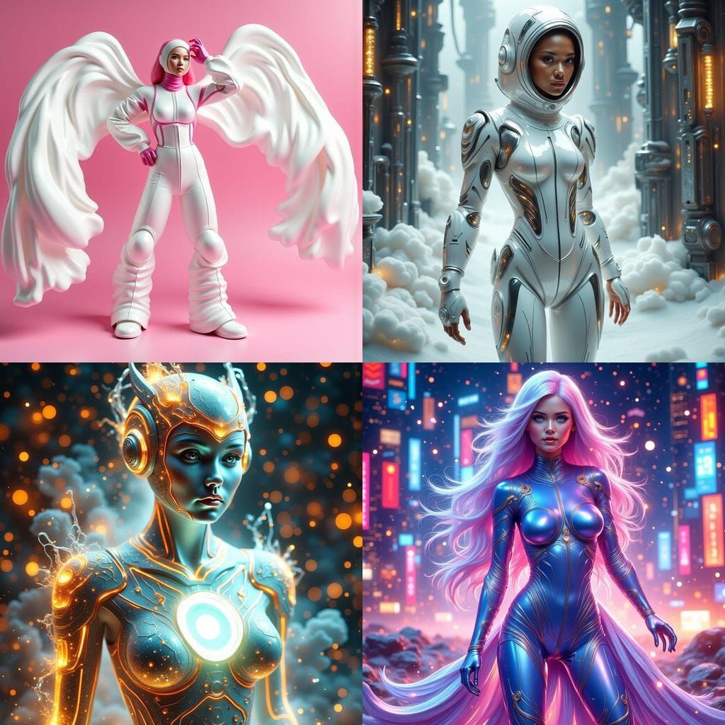 Foam Woman Written into Digital Reality Code