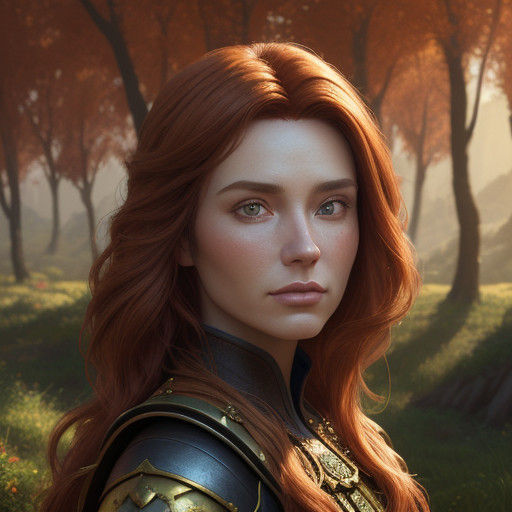 Pixar-Inspired Lady in Whimsical Fantasy Landscape