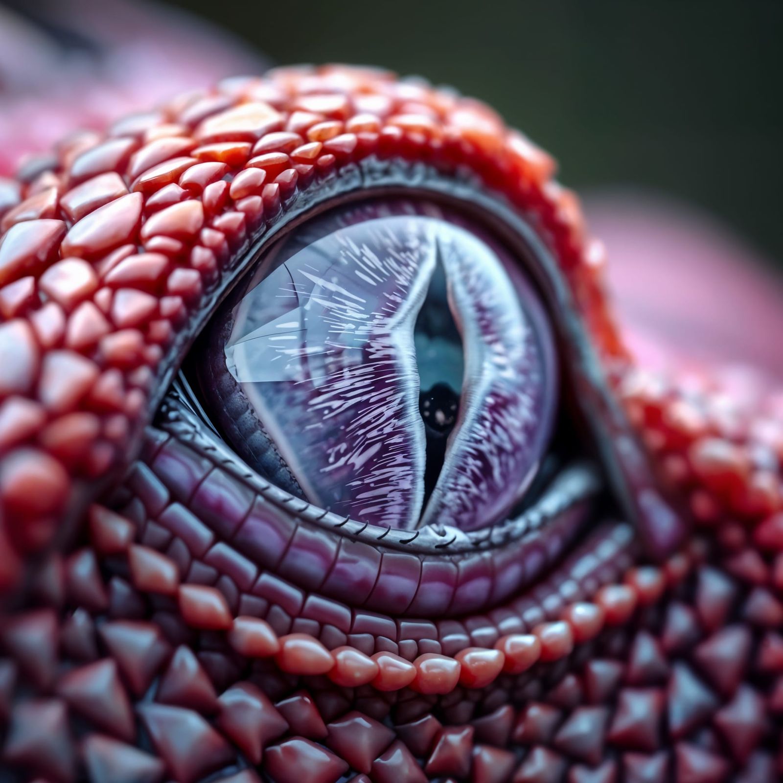 Macro Dragon Eye Shimmers Like Jewels