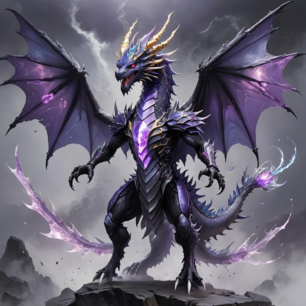 Elemental Jewel Dragon in Anime-Inspired 3D Style